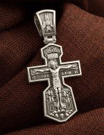 Крест из белого золота 585 пробы