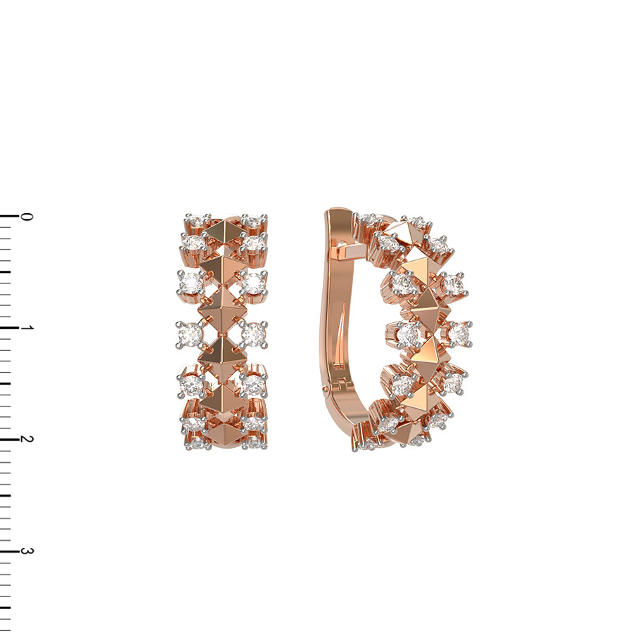 Серьги из золота c бриллиантами