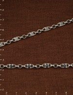 Цепь из белого золота 585 пробы c эмалью