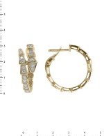Серьги из лимонного золота 585 пробы c бриллиантами