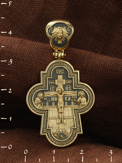 Крест из лимонного золота