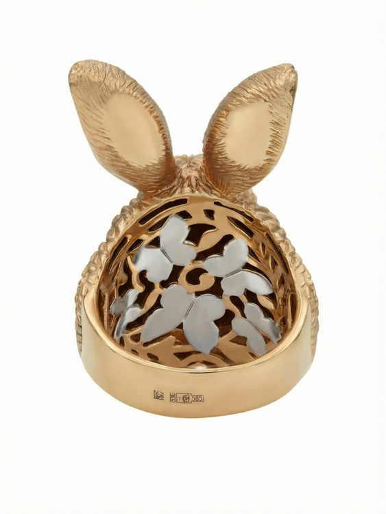 Кольцо из золота c эмаль