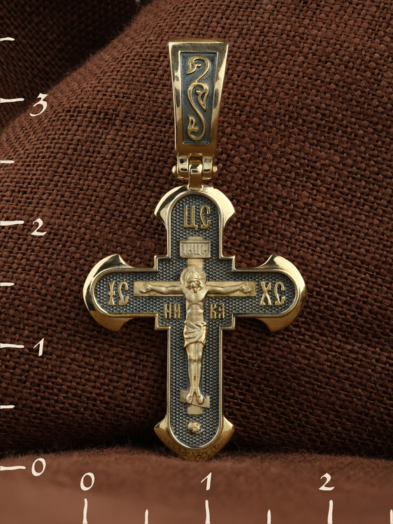 Крест из лимонного золота