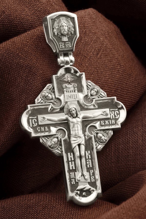 Крест из белого золота