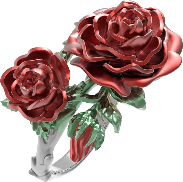 Кольцо из белого золота