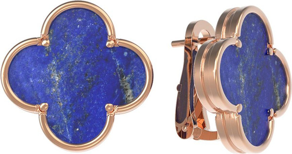 Серьги из золота c лазуритом