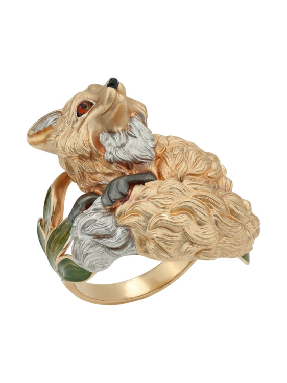 Кольцо из золота c эмаль