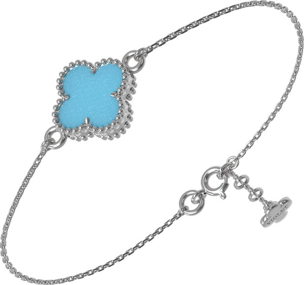 Браслет из белого золота c бирюзой