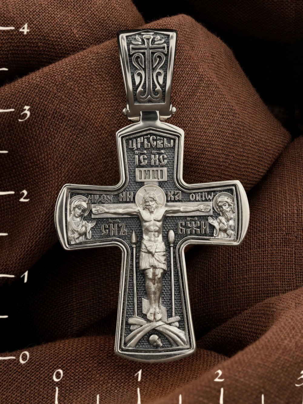 Крест из белого золота