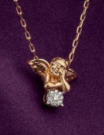 Колье из золота 585 пробы c бриллиантами