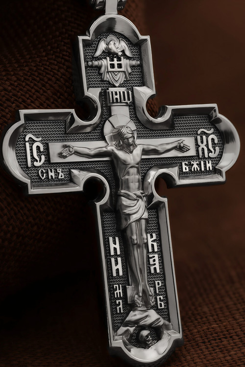 Крест из белого золота