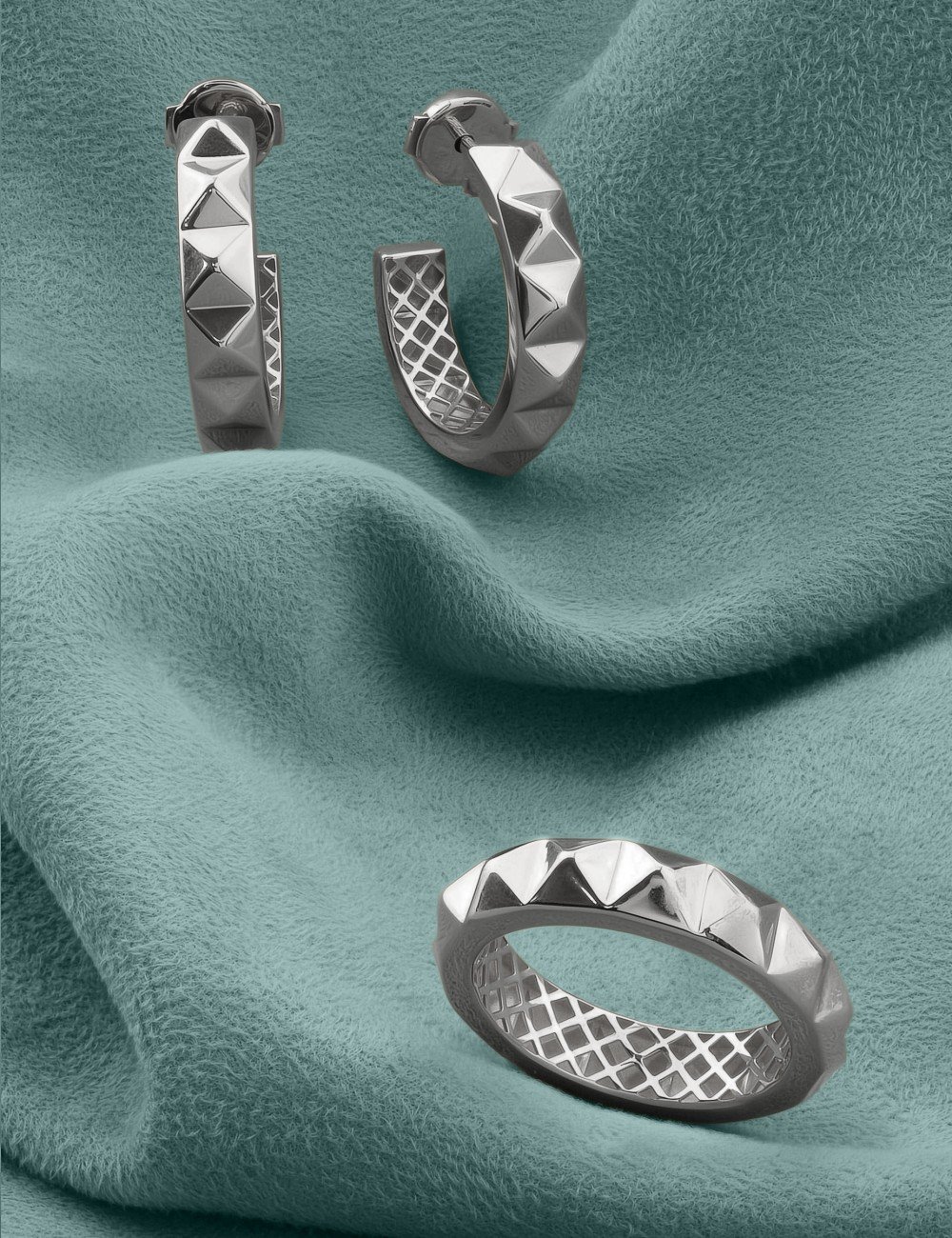 Серьги из белого золота 585 пробы
