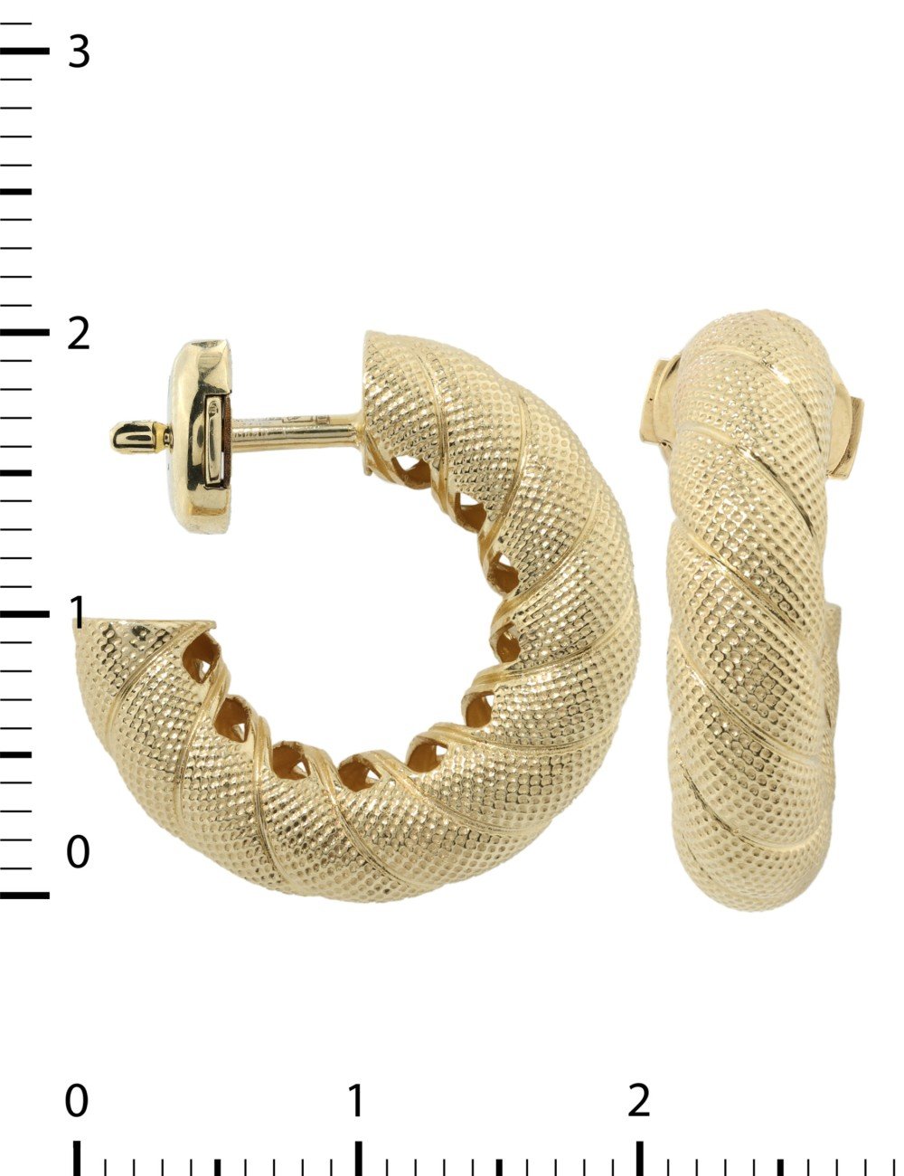 Серьги из лимонного золота 585 пробы