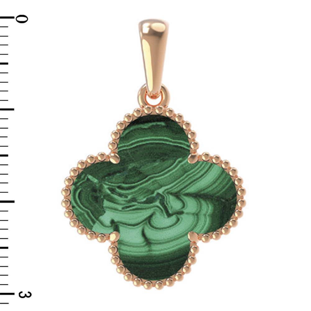 Подвеска из золота c малахитом