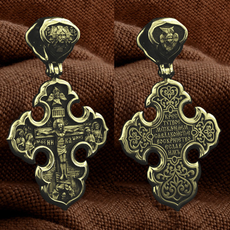 Крест из лимонного золота