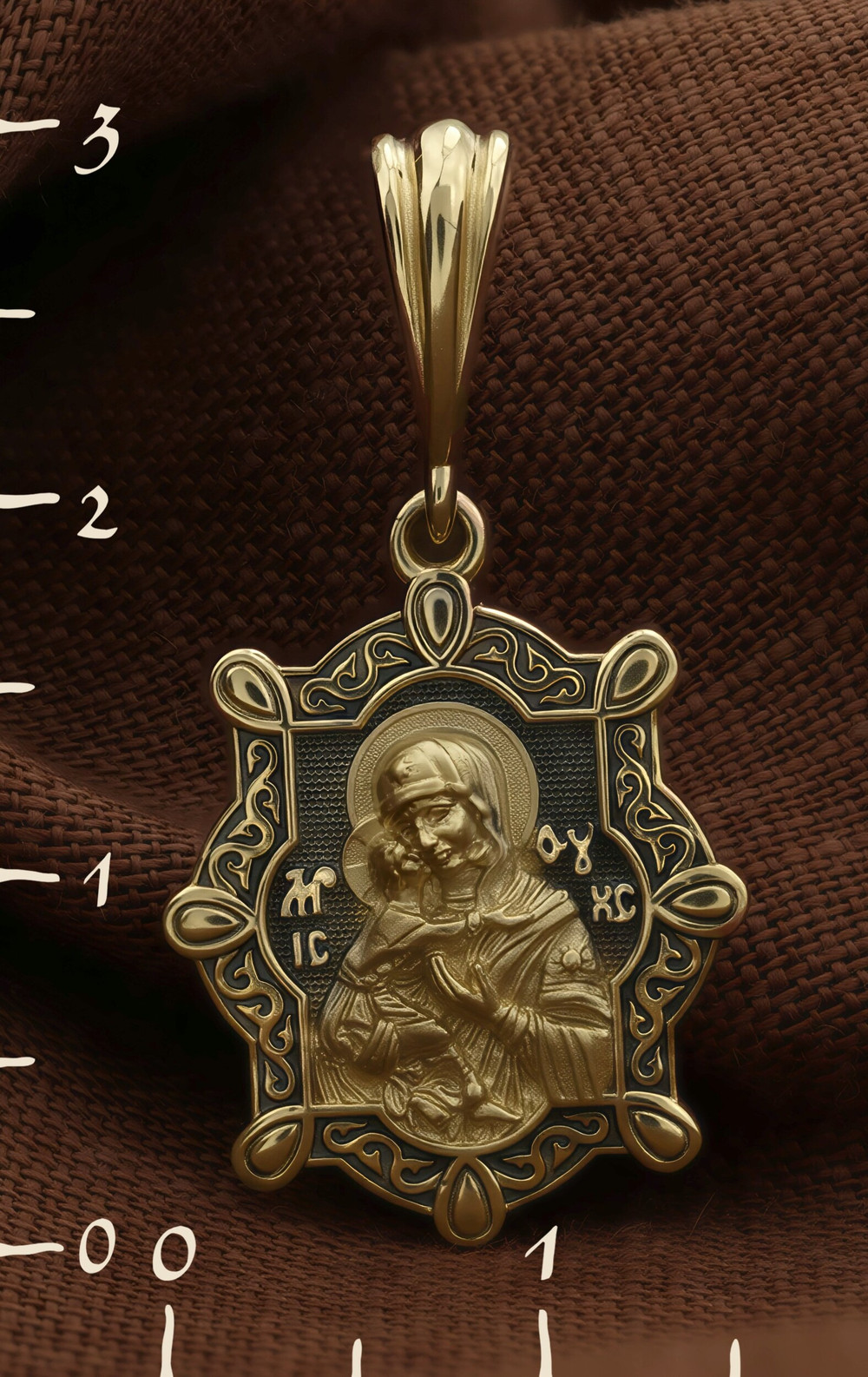 Образок из лимонного золота