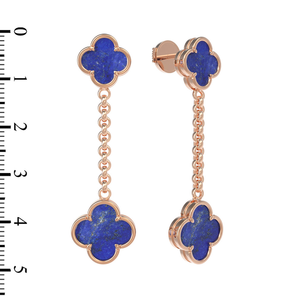 Серьги из золота c лазуритом