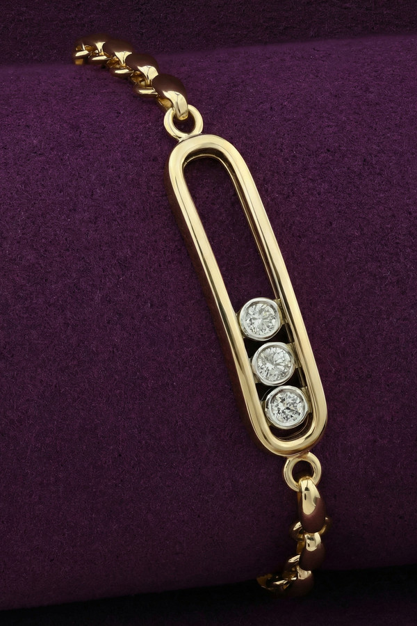 Браслет из лимонного золота c бриллиантами