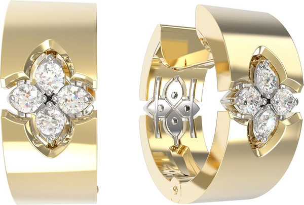 Серьги из лимонного золота c бриллиантами