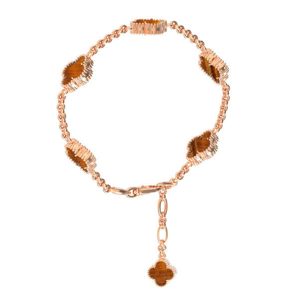 Браслет из золота c тигровым глазом