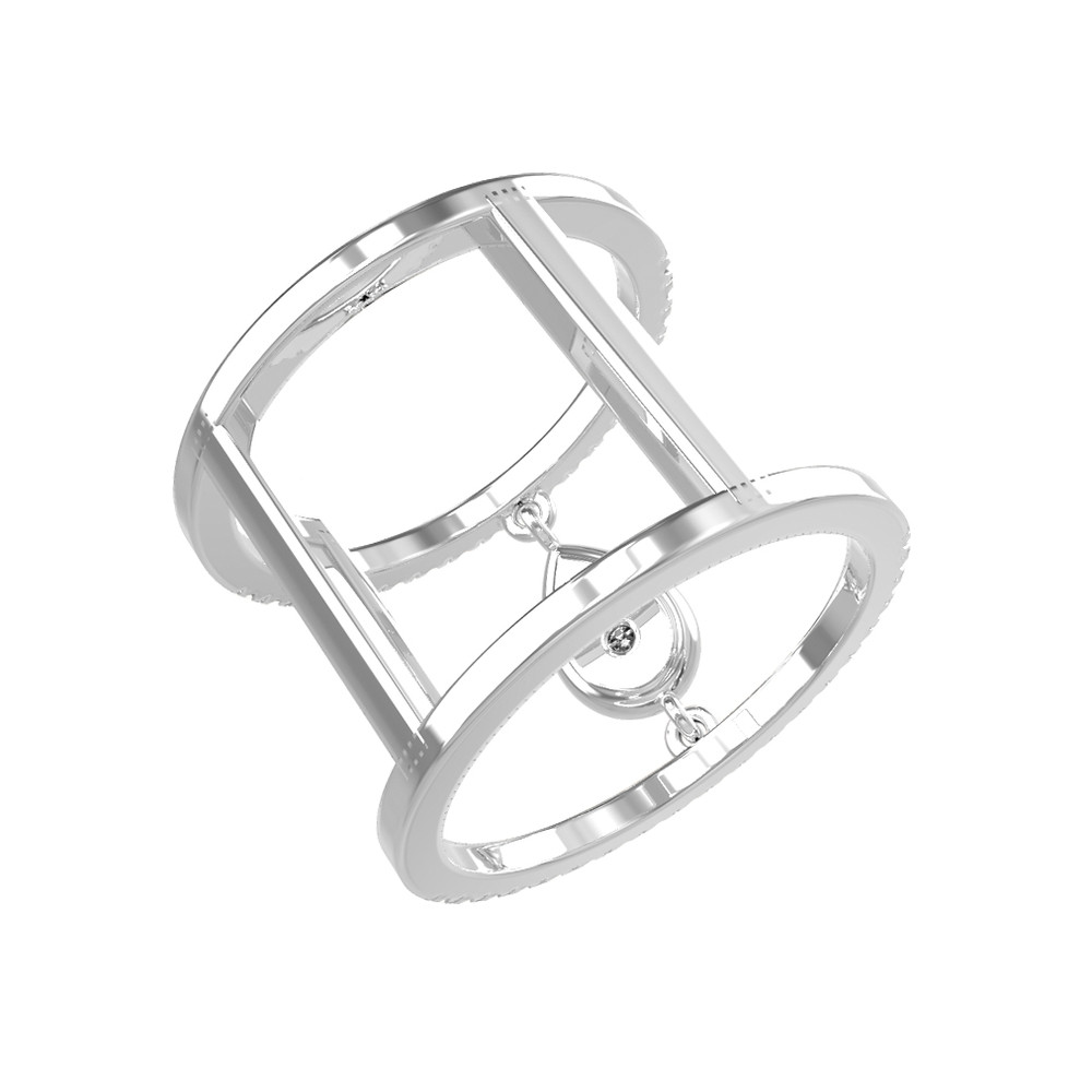 Кольцо из белого золота c бриллиантами