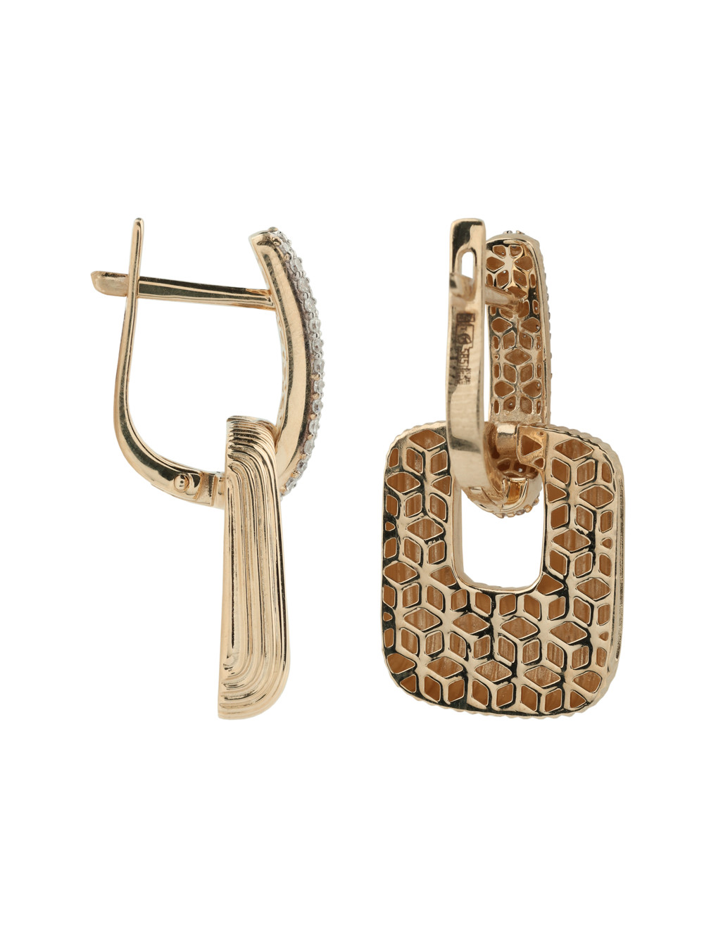 Серьги из золота c бриллиантами