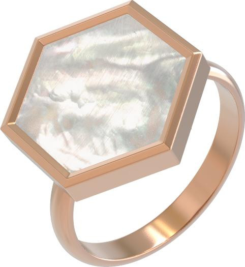 Кольцо из золота c перламутром