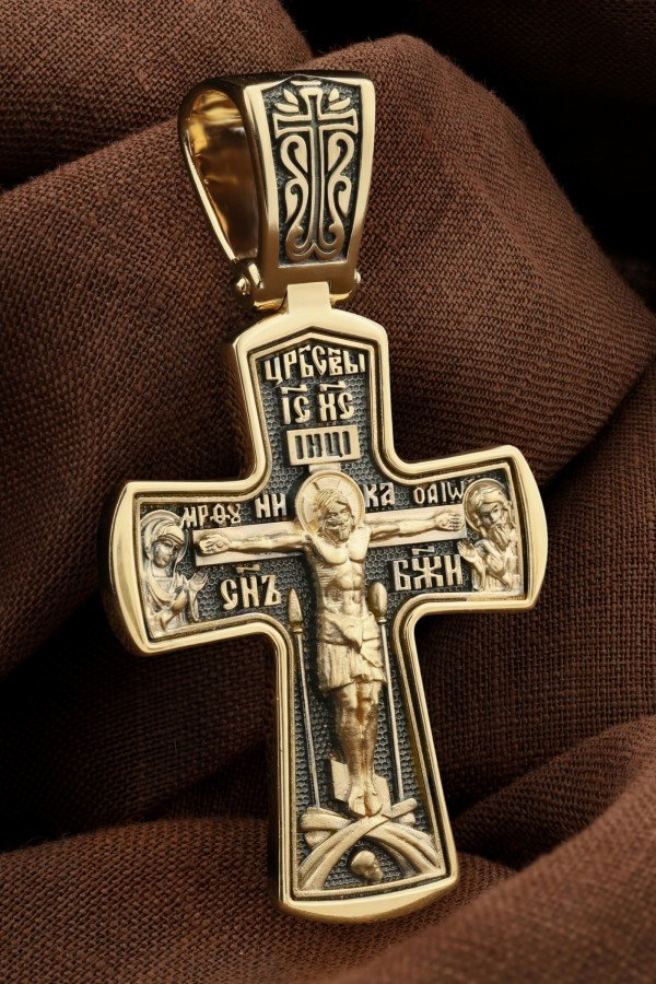 Крест из лимонного золота