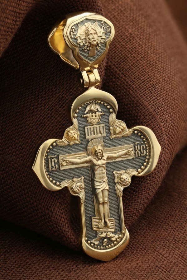 Крест из лимонного золота