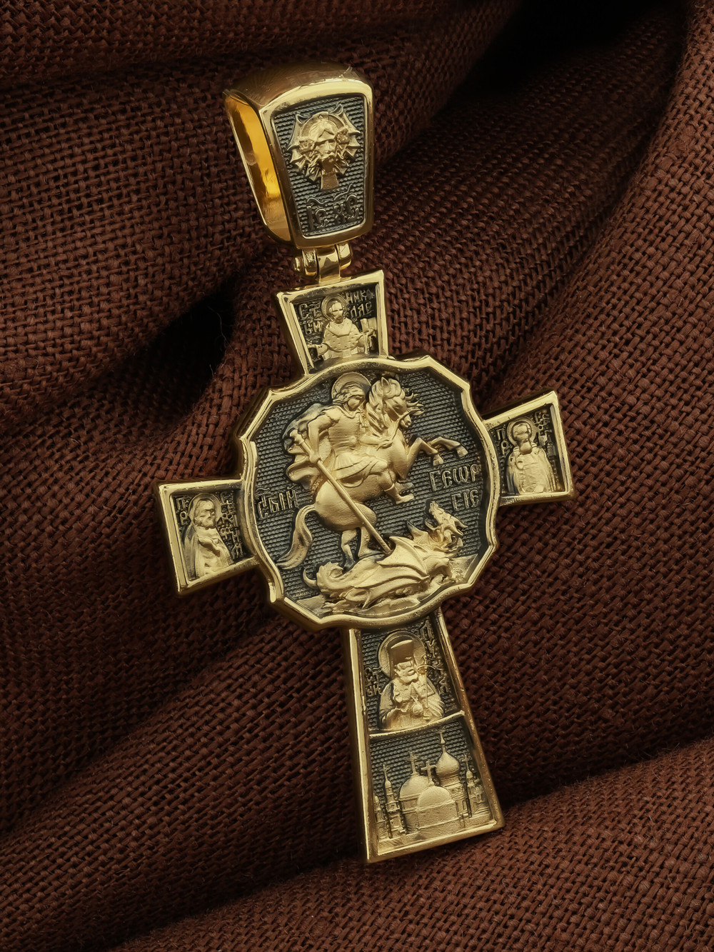 Крест из лимонного золота