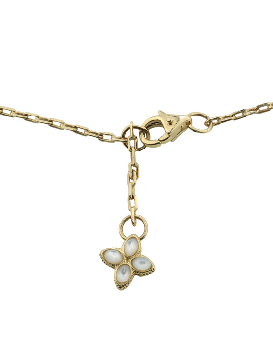 Колье из лимонного золота c бриллиантами и перламутром