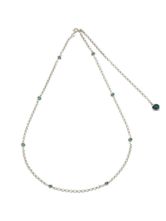 Цепь из белого золота c топазом London