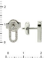 Серьги из белого золота 585 пробы c бриллиантами