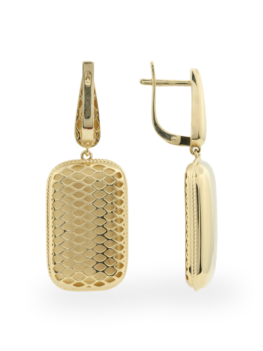 Серьги из лимонного золота