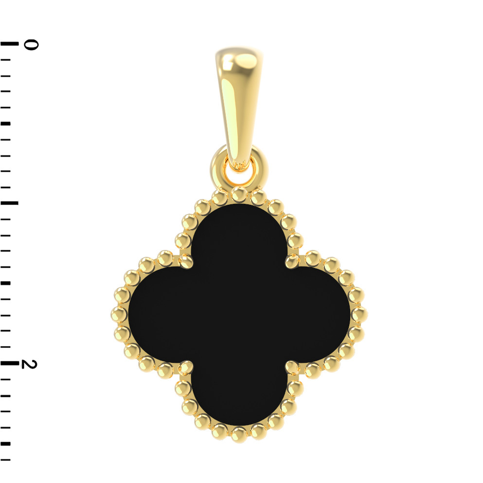 Подвеска из лимонного золота c ониксом