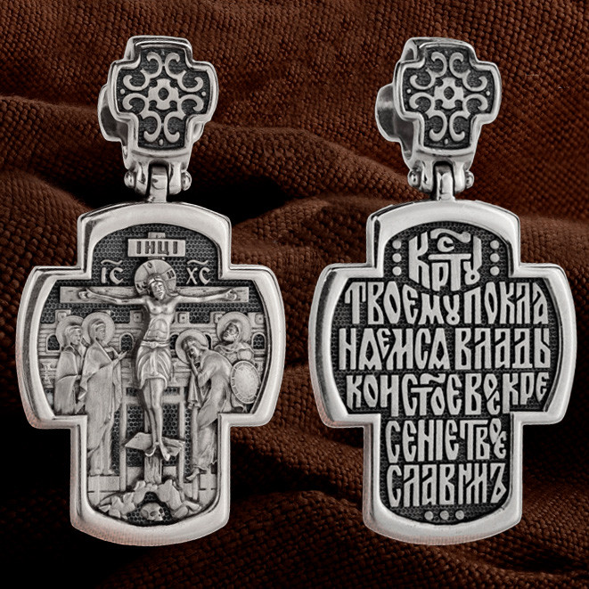 Крест из белого золота