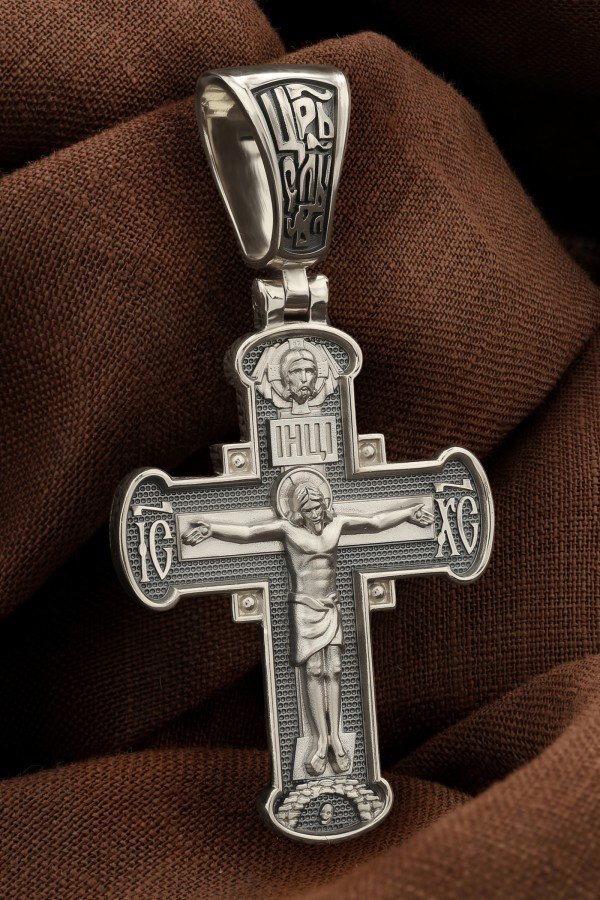 Крест из белого золота