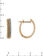 Серьги из золота 585 пробы c бриллиантами