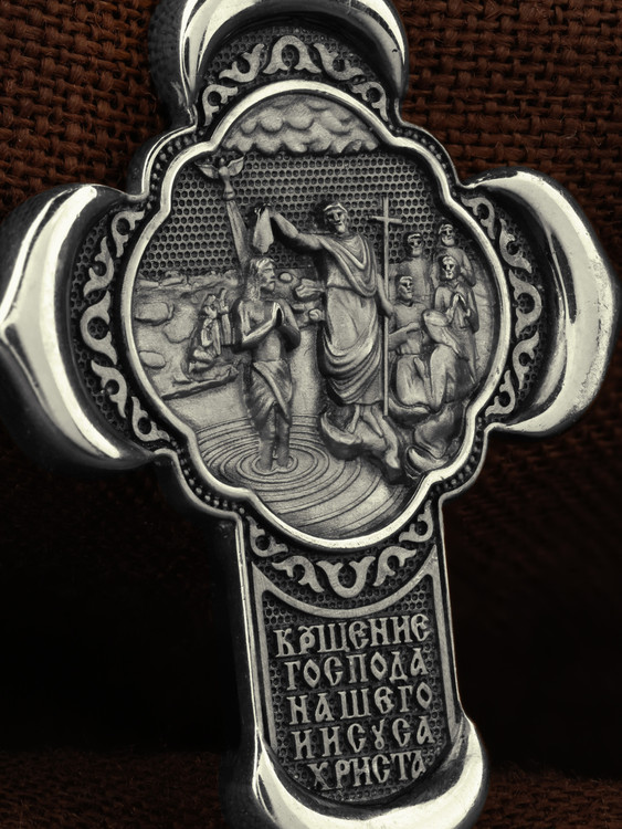 Крест из белого золота