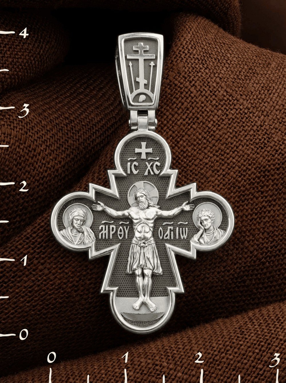 Крест из белого золота