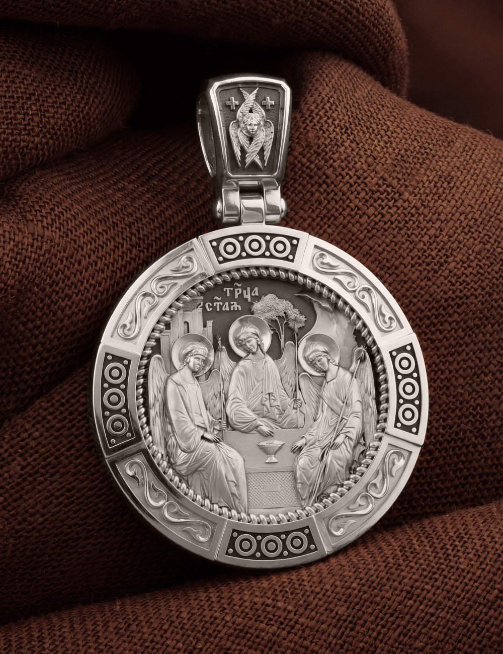 Образок из белого золота 585 пробы