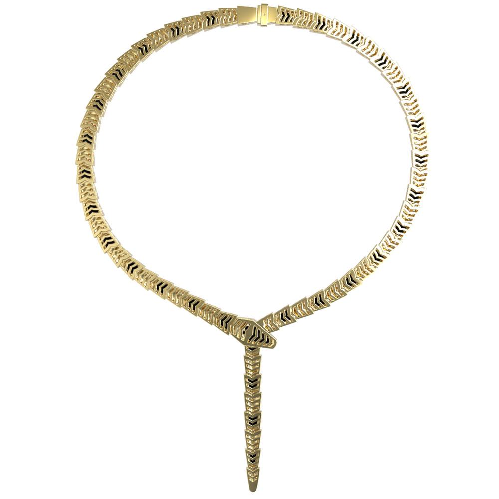 Колье из лимонного золота c бриллиантами и ониксом