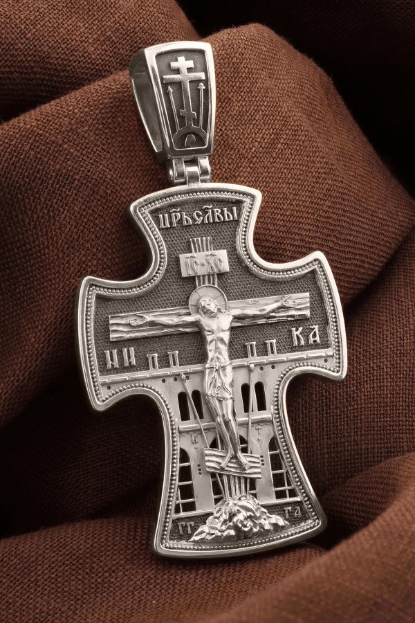 Крест из белого золота