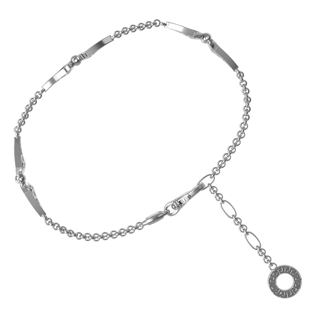 Браслет из белого золота c лазуритом и перламутром