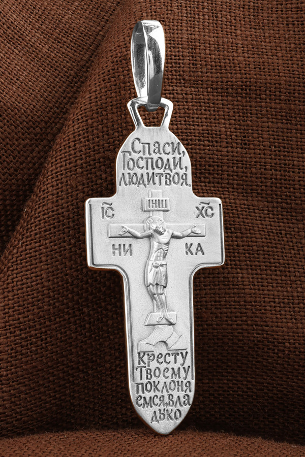 Крест из белого золота