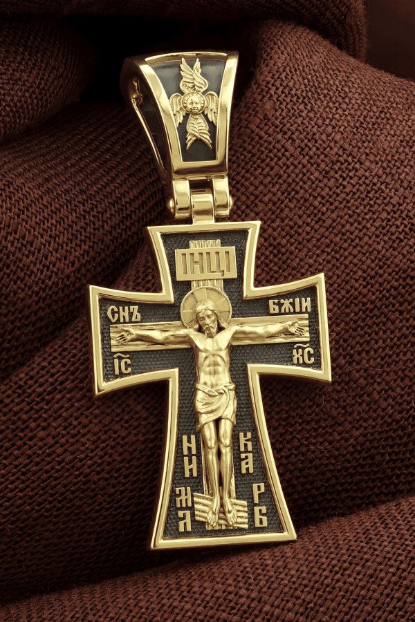 Крест из лимонного золота