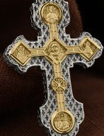 Крест из белого золота 585 пробы