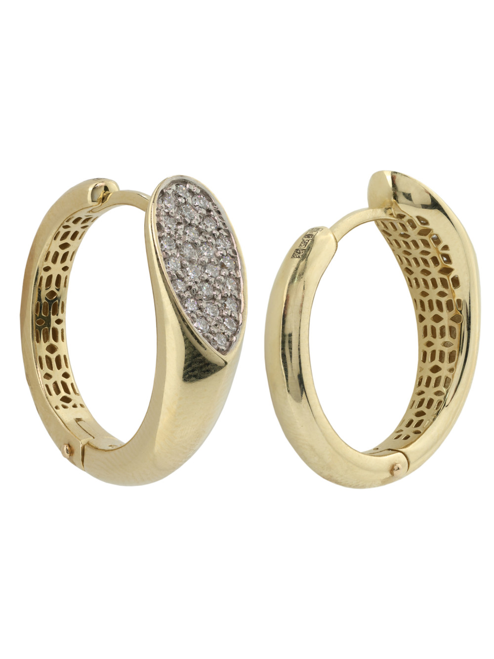 Серьги из лимонного золота c бриллиантами