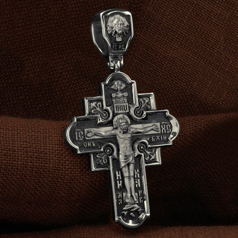 Крест из белого золота