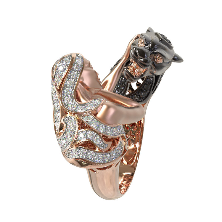 Кольцо из золота c фианитом